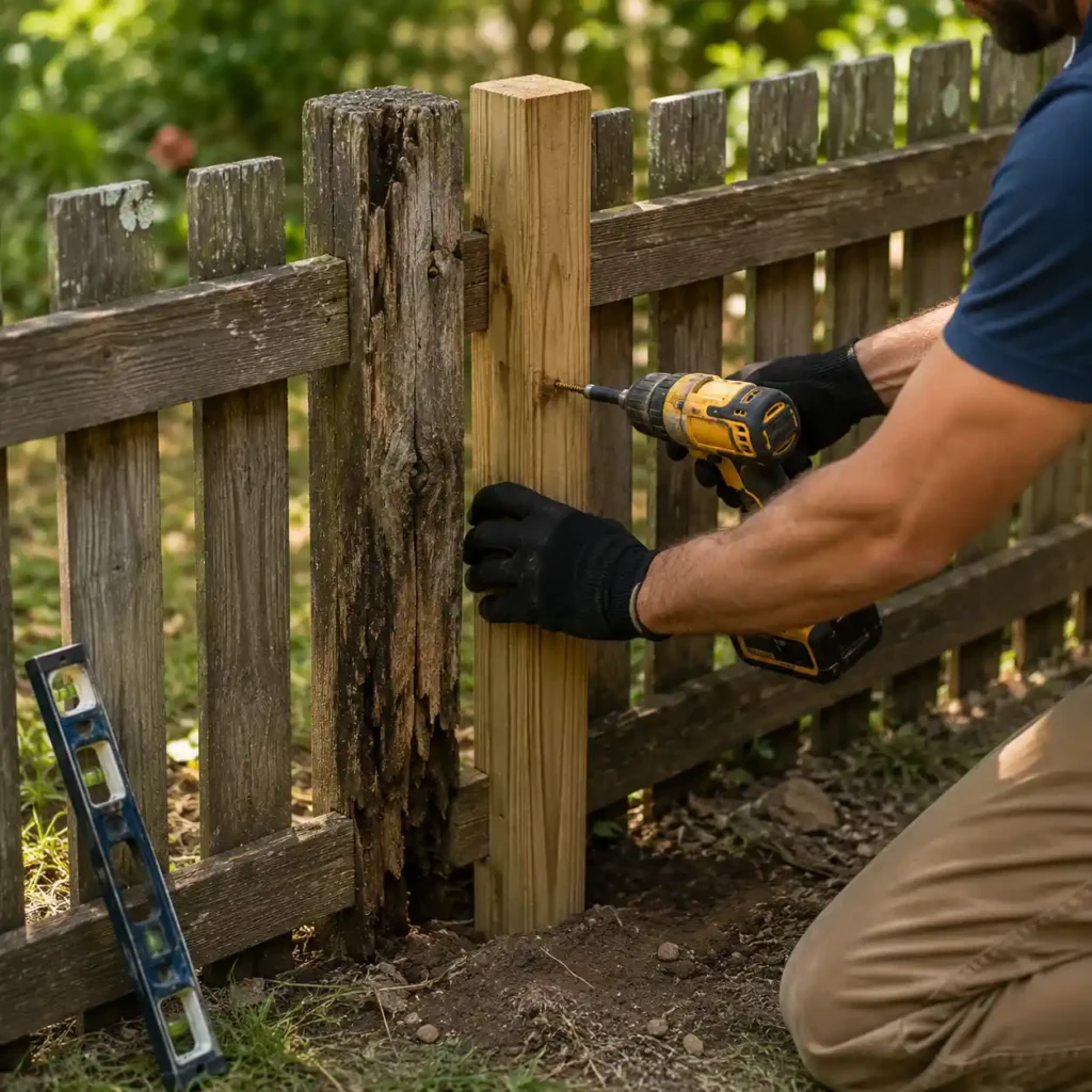 Fence Repair & Post Replacement